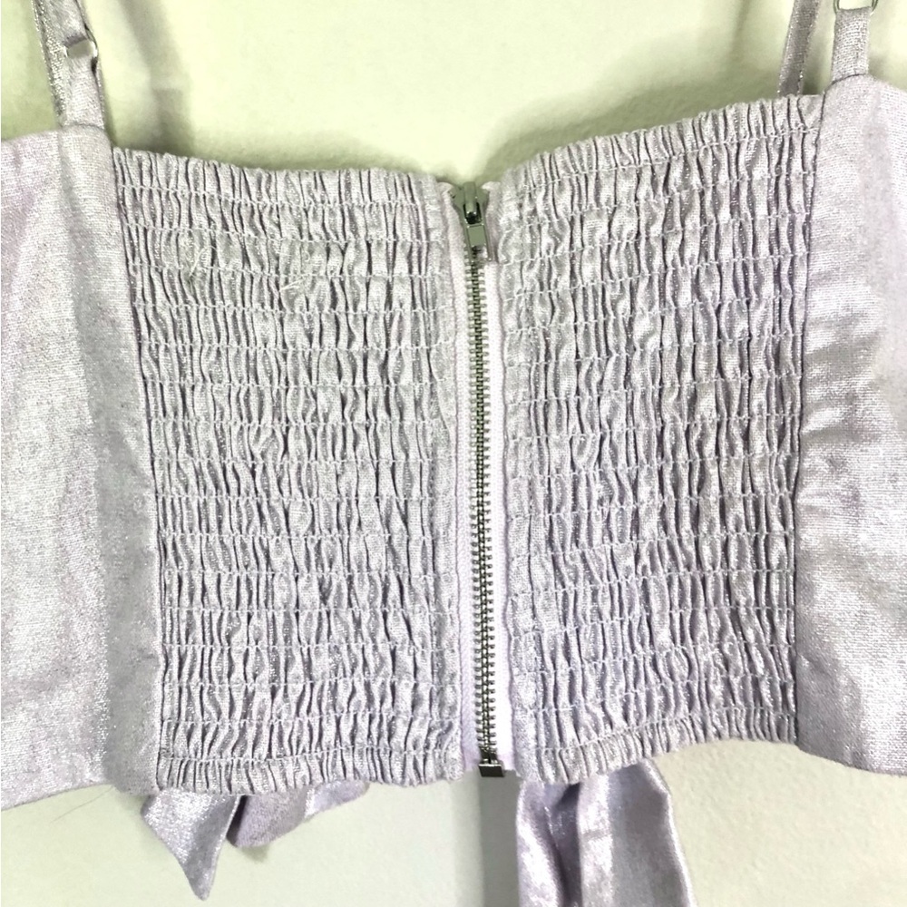 Jason Wu Crop Top Linen Blend Sz Small - Picture 4 of 11